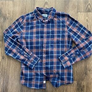 MARINE layer classic fit LS indigo twill shirt